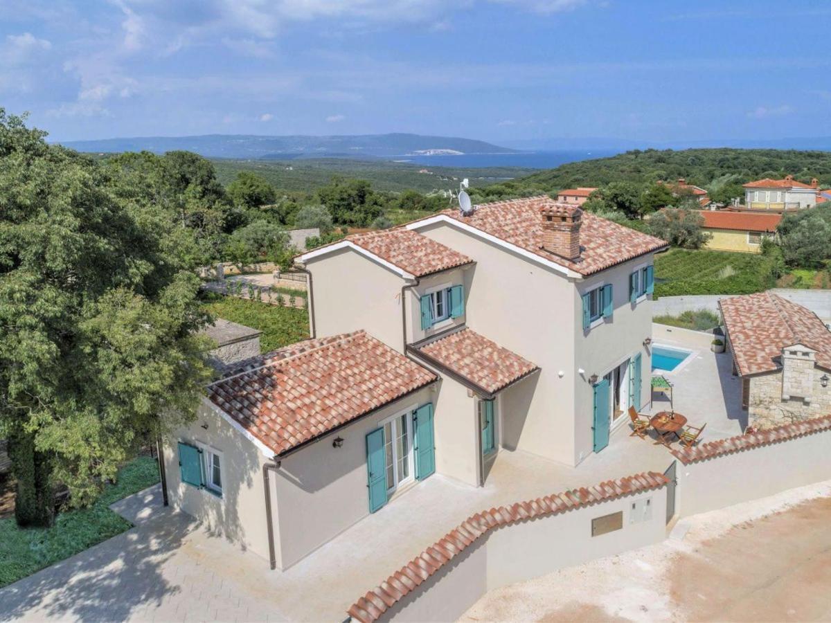 Moderne Istrische Steinvilla - 4 Sterne Mit Privatem, Beheizbaren Pool & Meerblick Kavran Eksteriør bilde